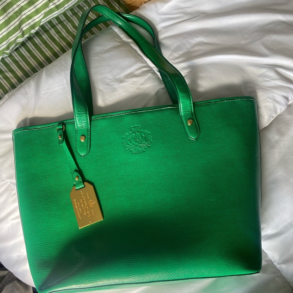 Green Ralph Lauren tote great condition